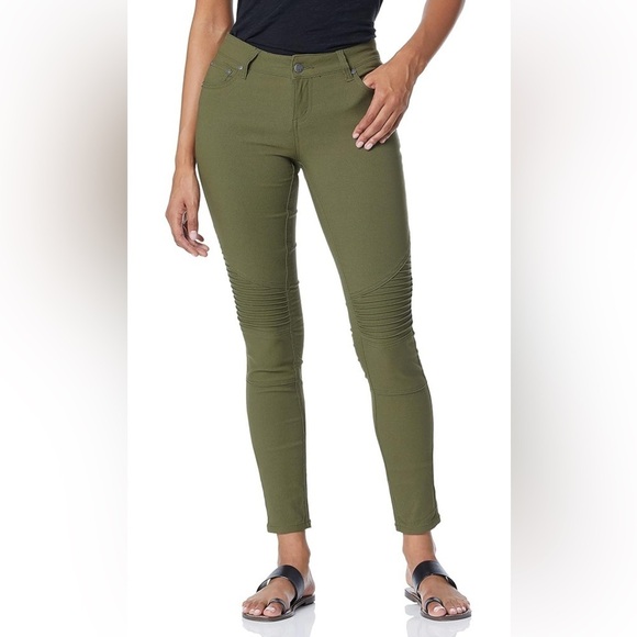 NWOT PRANA Women's Brenna Skinny Moto Pants in Green Size 0 Cargo Green - Picture 1 of 8